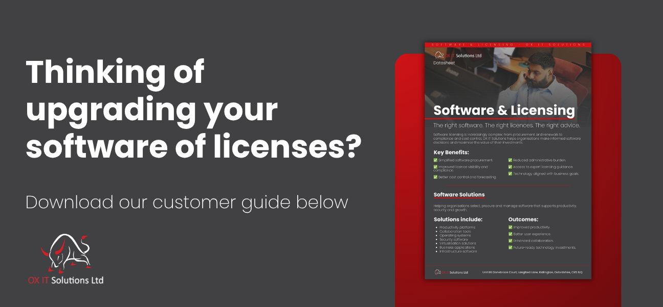 OX IT - Datasheet Landing Page - Software